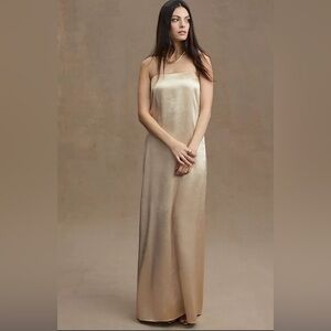 Sachin & Babi Stella Hammered Satin Gown Sz 10